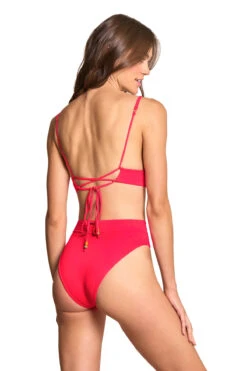 Maaji Parade Reversible Triangle Bikini Top -Shoreline Trendy 3189STR012 Bikini Top Cherry Red Back