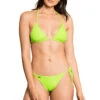 Maaji Balmy Reversible Sliding Triangle Bikini Top -Shoreline Trendy 3195STR017 Bikini Top Chartreuse Front