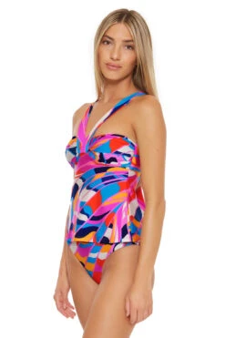 Rio Convertible Tankini Top -Shoreline Trendy 3303525 Tankini Top Multi Side