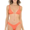Maaji Camellia Sliding Triangle Bikini Top -Shoreline Trendy 3323STR002 Bikini Top Orange Front