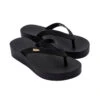 Sun Venice Platform Sandals -Shoreline Trendy 33554 Shoe Black Front2