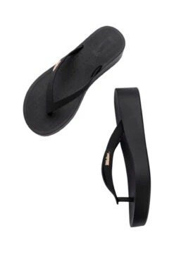 Sun Venice Platform Sandals -Shoreline Trendy 33554 Shoe Black Top