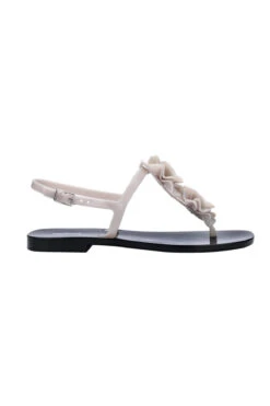 Garden T-Strap Sandals -Shoreline Trendy 33563 Shoe Black Beige Side