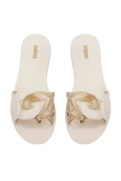 Jelly Chain Slides -Shoreline Trendy 33655 Shoe Beige Top