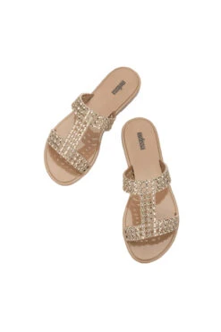 Glowing Slide -Shoreline Trendy 33820 Shoe Gold Top