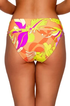 Banded Foldover High Waist Bikini Bottom 9 Banded Foldover High Waist Bikini Bottom -Shoreline Trendy 33BPALAC Bikini Bottom Palace Garden Back1