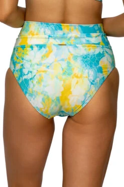 Hannah Banded High Waist Bikini Bottom -Shoreline Trendy 33BSEAHA Bikini Bottom Sea Haven Back