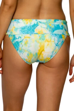 Hannah Banded High Waist Bikini Bottom -Shoreline Trendy 33BSEAHA Bikini Bottom Sea Haven Back2