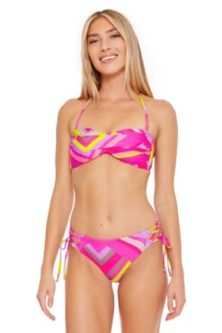 Stripe Bandeau Bikini Top -Shoreline Trendy 3403225 Bikini Top Multi Front2
