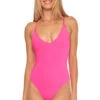 Monaco Convertible One Piece Swimsuit -Shoreline Trendy 3491335 One Piece Swimsuit Pitaya Pink Front1