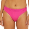 Monaco Braided Hipster Bikini Bottom -Shoreline Trendy 3498235 Bikini Bottom Rose Front
