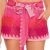 Cascade Crochet Shorts -Shoreline Trendy 3634035 Apparel Bottom Pink Front