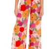Sunny Bloom Slit Pants -Shoreline Trendy 3645035 Apparel Bottom Multi Front1