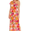Sunny Bloom Asymmetrical Dress -Shoreline Trendy 3646035 Apparel Dress Multi Front1