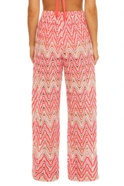 Serafina Crochet Pants -Shoreline Trendy 3665035 Apparel Bottom Multi Back