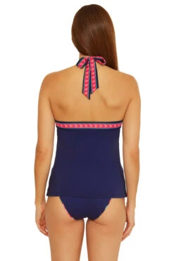 India Garden Reversible High Neck Tankini Top -Shoreline Trendy 3673535 Tankini Top Multi Reverse1
