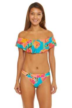 Poppy Off Shoulder Bandeau Bikini Top