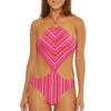 Marai High Neck Monokini One Piece Swimsuit -Shoreline Trendy 3741035 One Piece Swimsuit Multi Front