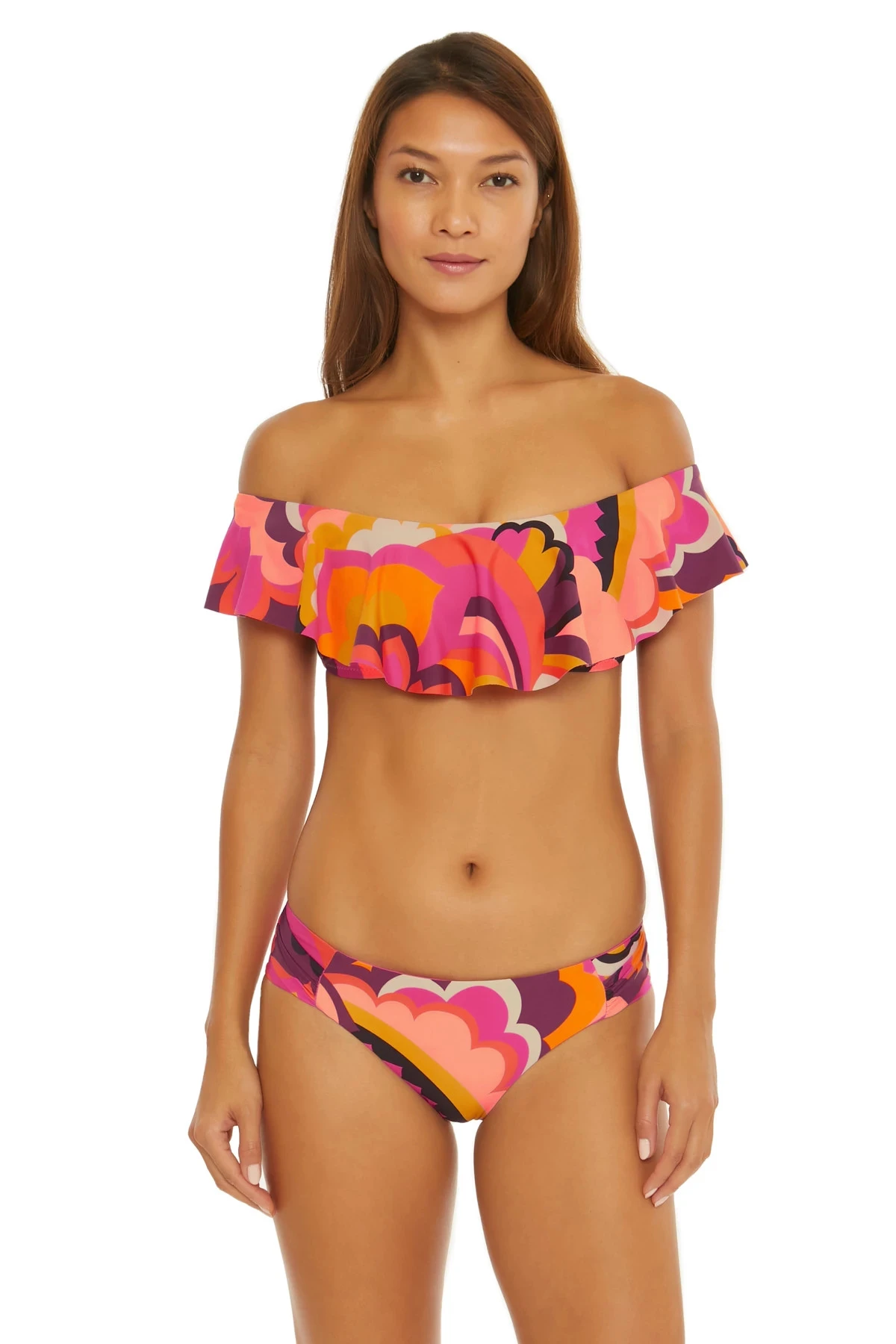 Fan Faire Off Shoulder Bandeau Bikini Top 3 Fan Faire Off Shoulder Bandeau Bikini Top