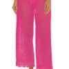 Crochet Drawstring Crop Pant -Shoreline Trendy 3775035 Apparel Bottom Rose Front