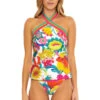 Fontaine Reversible High Neck Tankini Top 1 Fontaine Reversible High Neck Tankini Top -Shoreline Trendy 3783535 Tankini Top Multi Front