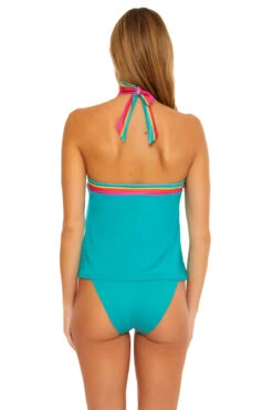 Fontaine Reversible High Neck Tankini Top 8 Fontaine Reversible High Neck Tankini Top -Shoreline Trendy 3783535 Tankini Top Multi Reverse1