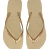Havaianas Slim Flip Flops -Shoreline Trendy 4000030 Shoe Golden Front