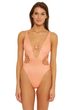 Plunge Maillot One Piece Swimsuit