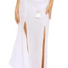 Palavas Slit Maxi Skirt -Shoreline Trendy 4087034 Apparel Bottom White Front