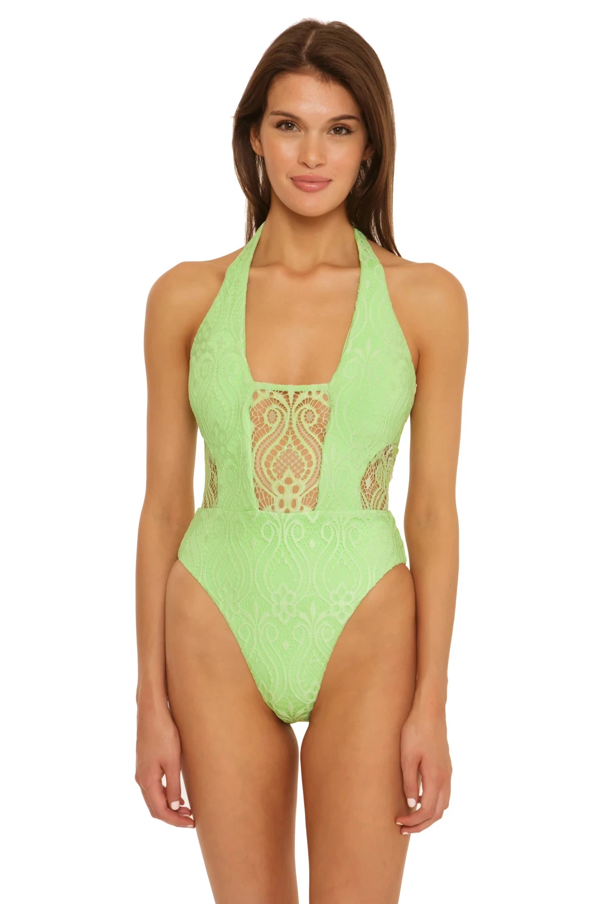 Maillot Halter Plunge One Piece Swimsuit 3 Maillot Halter Plunge One Piece Swimsuit