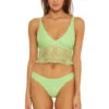 Cami Lace Bralette Bikini Top -Shoreline Trendy 4093634 Bikini Top Pistachio Front1