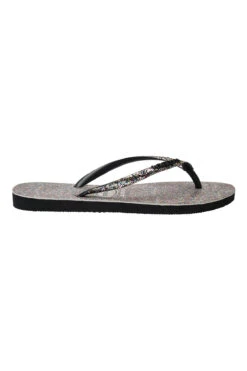 Havaianas Slim Carnaval Flip Flops -Shoreline Trendy 4143974 Shoe Black Side