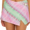Cross Over Mini Skirt -Shoreline Trendy 4197034 Apparel Bottom Multi Front1