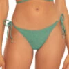 Metallic Bondi Tie Side Hipster Bikini Bottom
