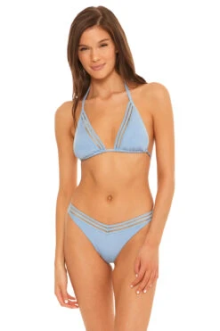 Ribbed Sliding Triangle Bikini Top