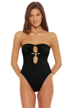 Multi-Way Maillot One Piece Swimsuit 12 Multi-Way Maillot One Piece Swimsuit -Shoreline Trendy 4711144 One Piece Swimsuit Black Front3
