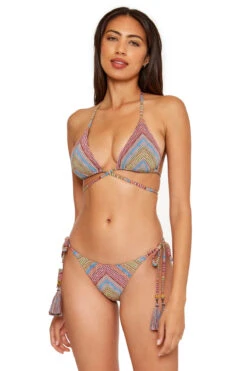 Cheryl Triangle Bikini Top -Shoreline Trendy 503037 Bikini Top Multi Front4