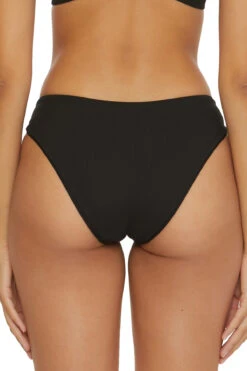 Gracie Tab Side Hipster Bikini Bottom -Shoreline Trendy 544037 Bikini Bottom Black Back