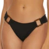 Gracie Tab Side Hipster Bikini Bottom -Shoreline Trendy 544037 Bikini Bottom Black Front