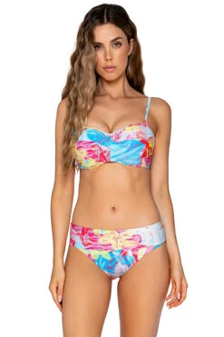 Iconic Twist Underwire Bandeau Bikini Top (E-H Cup) -Shoreline Trendy 55TEFGHOTRO Bikini Top Hot Tropics Front2