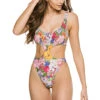 Brighton Monokini Cutout One Piece Swimsuit -Shoreline Trendy 5631028 One Piece Swimsuit Multi Front