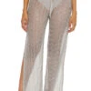Riviera Metallic Crochet Pants -Shoreline Trendy 5750471 Apparel Bottom Silverado Front