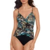 Louise Surplice One Piece Swimsuit -Shoreline Trendy 6018248 One Piece Swimsuit Multi Front