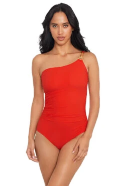 Hyperlink Charlize Asymmetrical One Piece Swimsuit