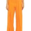 Gauzy Wide Leg Pant -Shoreline Trendy 6050371 Apparel Bottom Orange Burst Front2