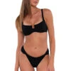 Juliette Underwire Bikini Top -Shoreline Trendy 60TBLCK Bikini Top Black Front