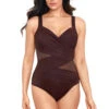 Miraclesuit Madero Underwire One Piece Swimsuit 1 Miraclesuit Madero Underwire One Piece Swimsuit -Shoreline Trendy 6516665 One Piece Swimsuit Sumatra Front
