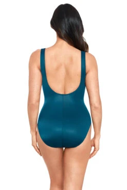 Miraclesuit Must Haves Escape One Piece Swimsuit -Shoreline Trendy 6516666 One Piece Swimsuit Nova Green Back