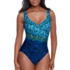 Miraclesuit Alhambra Its A Wrap One Piece Swimsuit 2 Miraclesuit Alhambra Its A Wrap One Piece Swimsuit -Shoreline Trendy 6553880 One Piece Swimsuit Blue Multi Front