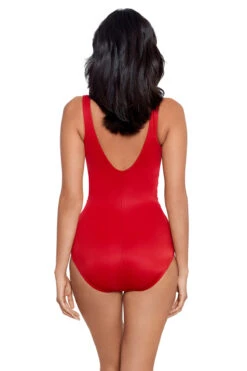 Miraclesuit Rock Solid Cherie One Piece Swimsuit 6 Miraclesuit Rock Solid Cherie One Piece Swimsuit -Shoreline Trendy 6559055 One Piece Swimsuit Cayenne Back